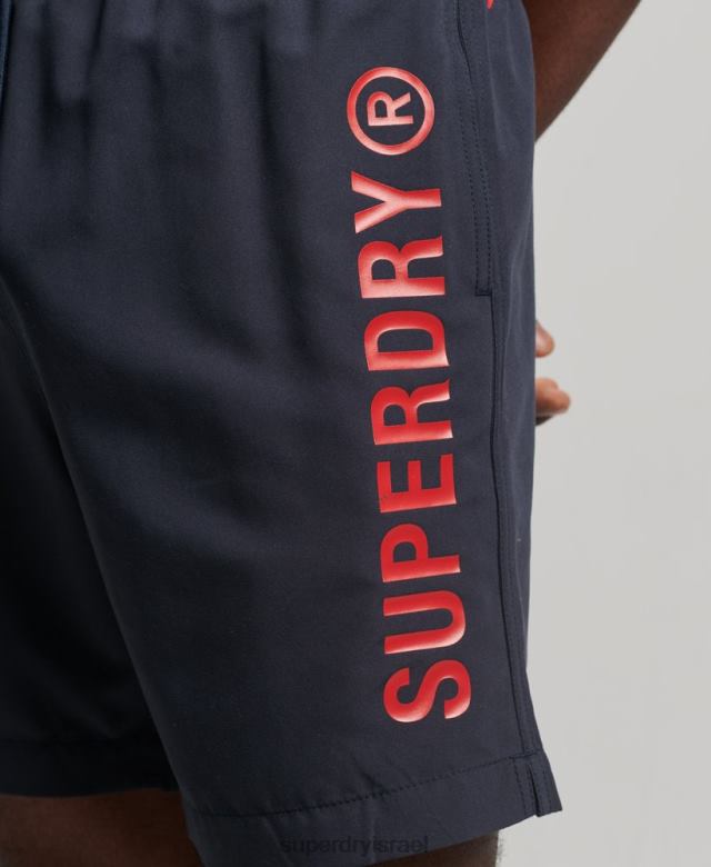 il Superdry גברים מכנסי ים ממוחזרים בגודל 17 אינץ' core sport חיל הים 4LX2Z392 הַלבָּשָׁה