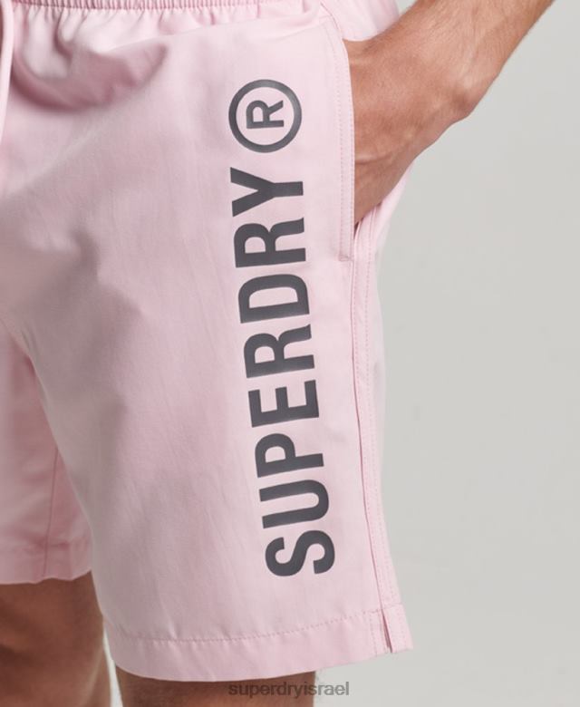 il Superdry גברים מכנסי ים ממוחזרים בגודל 17 אינץ' core sport וָרוֹד 4LX2Z405 הַלבָּשָׁה