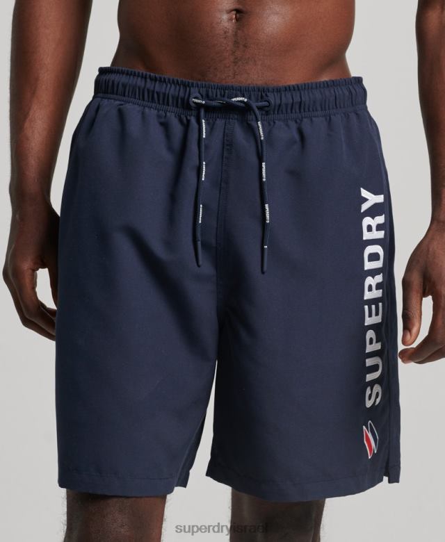 il Superdry גברים מכנסי ים ממוחזרים 19 אינץ' אפליקציית חיל הים 4LX2Z409 הַלבָּשָׁה