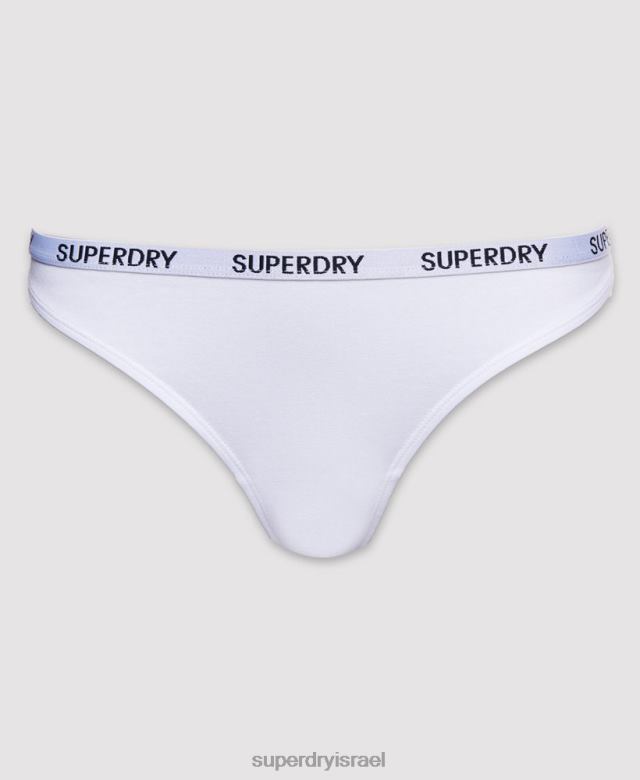 il Superdry נשים חוטיני הארפר מכותנה אורגנית 2 מארז שָׁחוֹר 4LX2Z4341 הַלבָּשָׁה