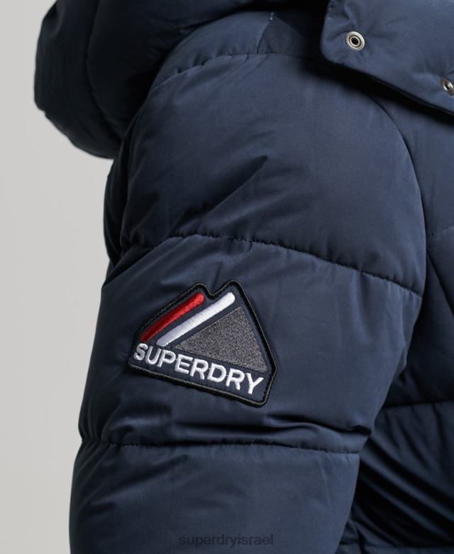 il Superdry גברים מעיל הרים מיקרופייבר חיל הים 4LX2Z1045 הַלבָּשָׁה