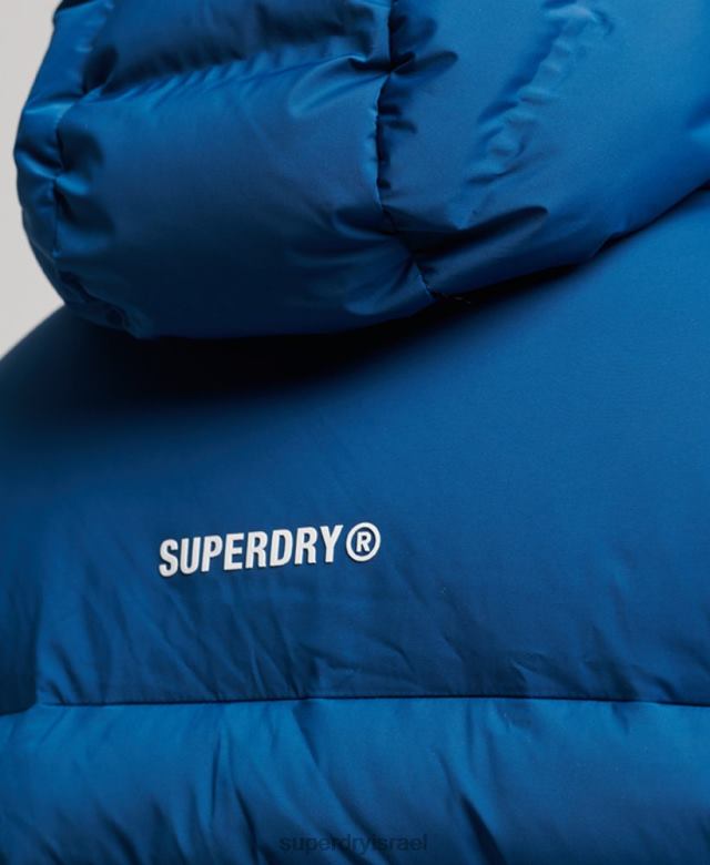 il Superdry גברים ז'קט מרופד באטימה בחום כְּחוֹל 4LX2Z1074 הַלבָּשָׁה