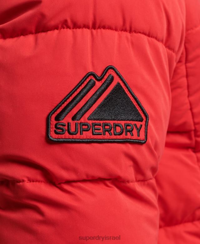 il Superdry גברים מעיל הרים מיקרופייבר אָדוֹם 4LX2Z1115 הַלבָּשָׁה