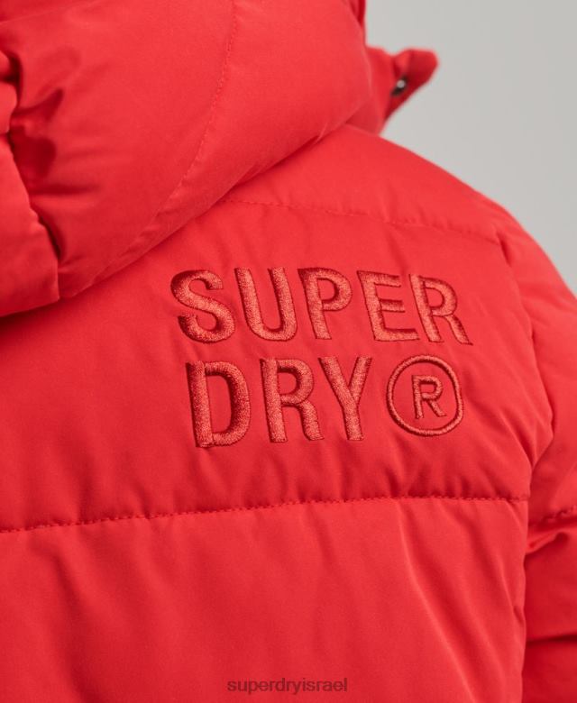 il Superdry גברים מעיל הרים מיקרופייבר אָדוֹם 4LX2Z1115 הַלבָּשָׁה