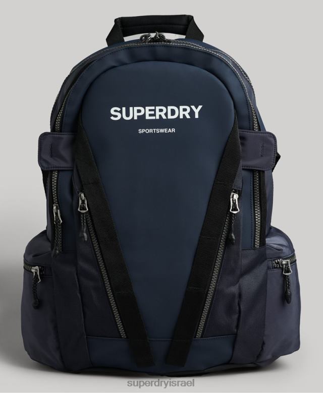 il Superdry גברים תיק גב גרפי ברזנט הרים חיל הים 4LX2Z113 אביזרים