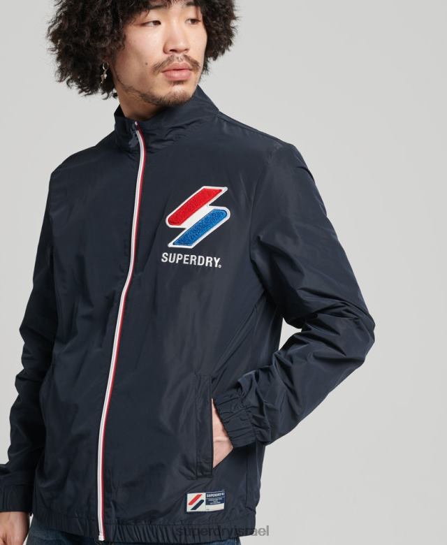 il Superdry גברים מעיל ספורט חיל הים 4LX2Z1153 הַלבָּשָׁה