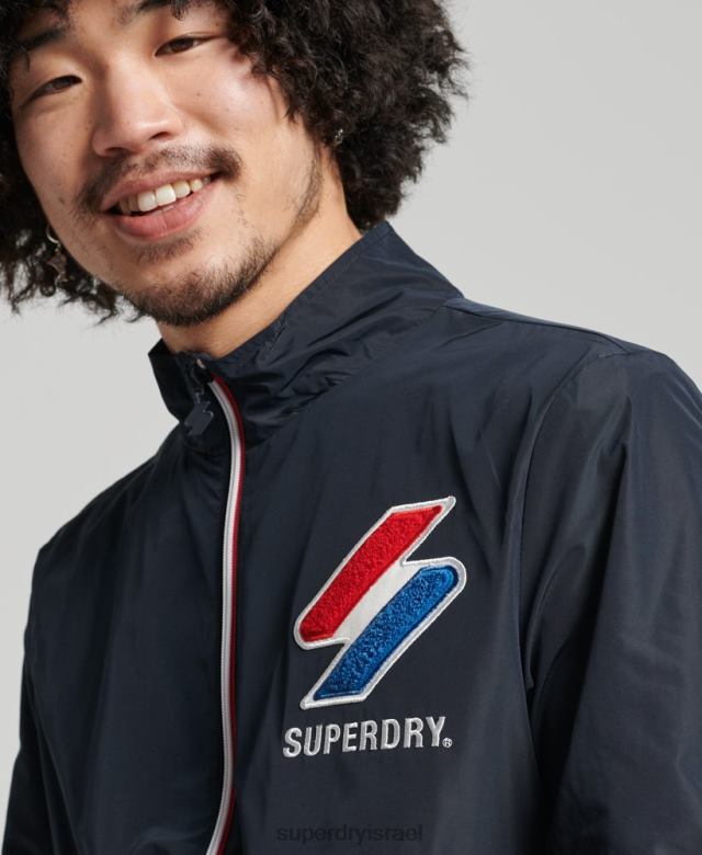 il Superdry גברים מעיל ספורט חיל הים 4LX2Z1153 הַלבָּשָׁה