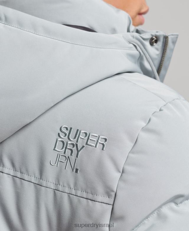 il Superdry גברים ז'קט קפוצ'ון אוורסט כחול בהיר 4LX2Z1158 הַלבָּשָׁה