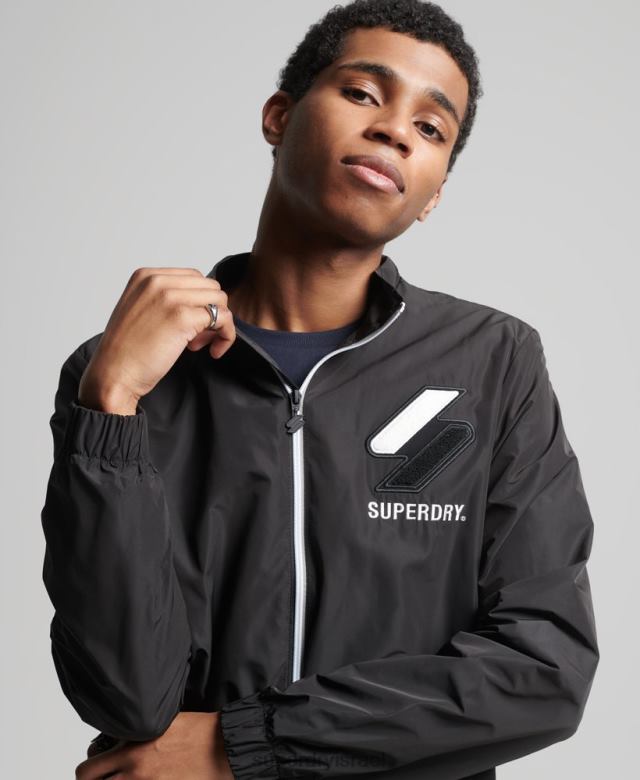 il Superdry גברים מעיל ספורט שָׁחוֹר 4LX2Z1172 הַלבָּשָׁה