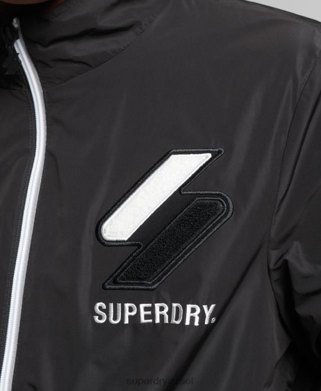 il Superdry גברים מעיל ספורט שָׁחוֹר 4LX2Z1172 הַלבָּשָׁה