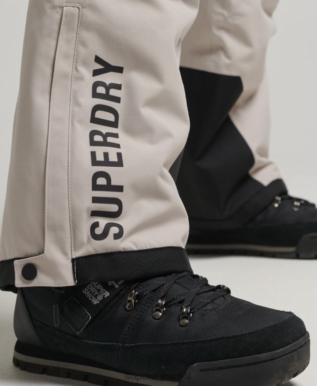 il Superdry גברים מכנסי חילוץ אולטימטיביים לסקי אפור בהיר 4LX2Z1371 הַלבָּשָׁה