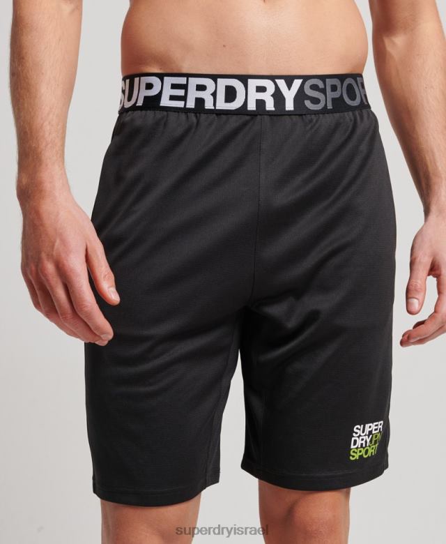 il Superdry גברים מכנסיים קצרים רגועים שָׁחוֹר 4LX2Z1411 הַלבָּשָׁה