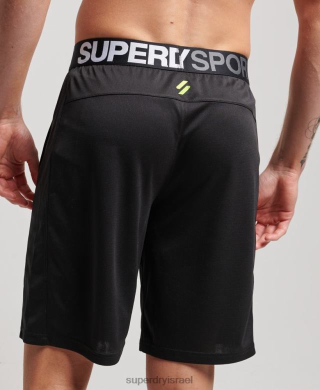 il Superdry גברים מכנסיים קצרים רגועים שָׁחוֹר 4LX2Z1411 הַלבָּשָׁה