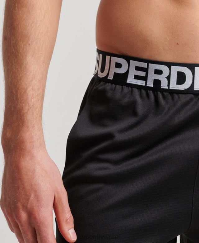 il Superdry גברים מכנסיים קצרים רגועים שָׁחוֹר 4LX2Z1411 הַלבָּשָׁה