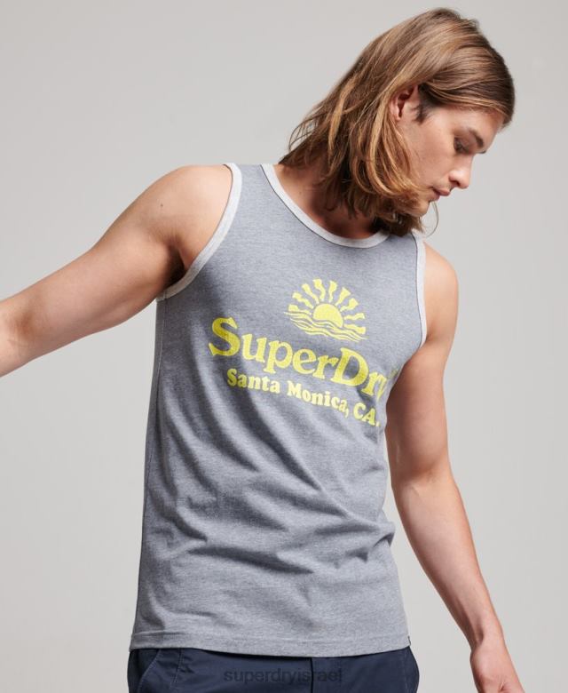 il Superdry גברים אפוד ניאון למקום וינטג' חיל הים 4LX2Z1479 הַלבָּשָׁה