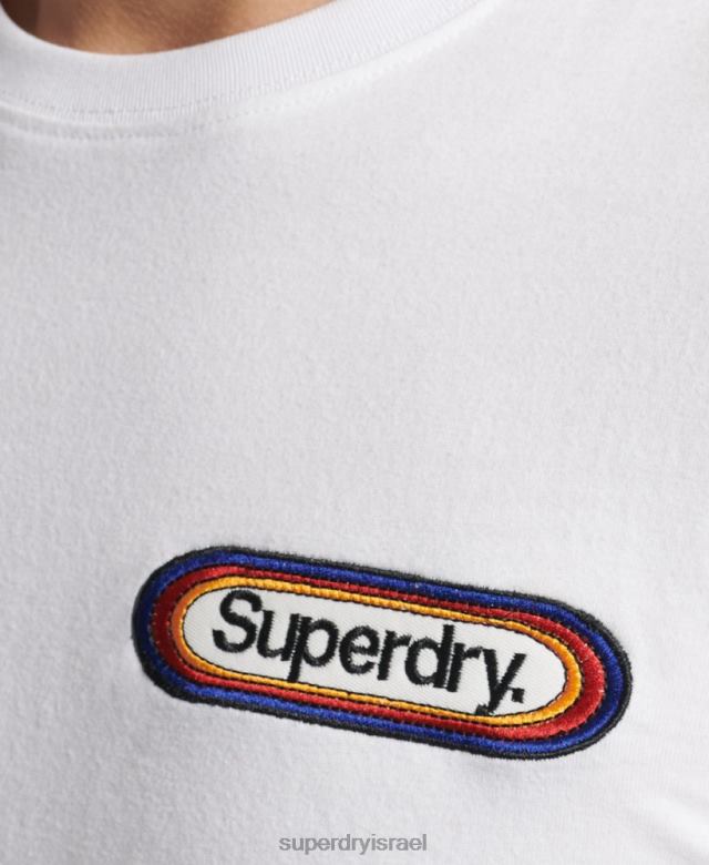 il Superdry גברים לוגו ליבה וינטג' עונתי לבן 4LX2Z1530 הַלבָּשָׁה