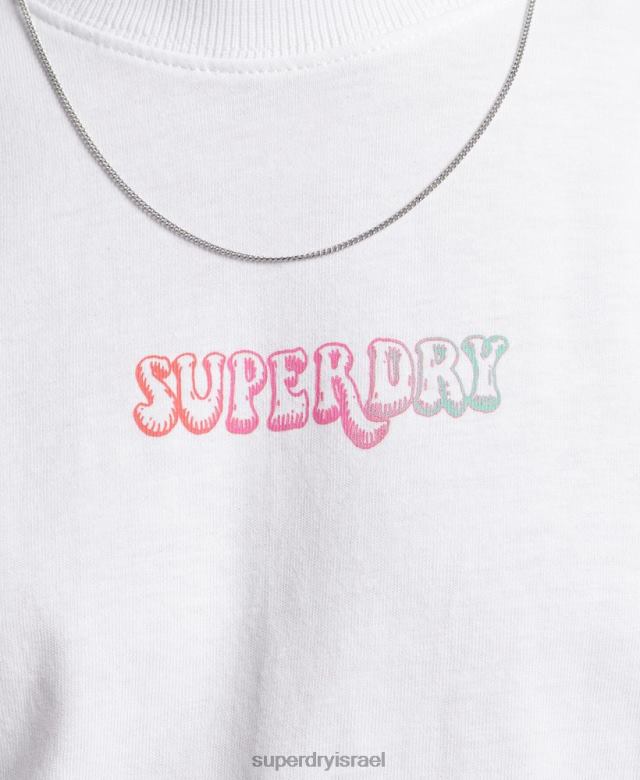 il Superdry גברים לתוך היער העליון שרוול ארוך לבן 4LX2Z1537 הַלבָּשָׁה