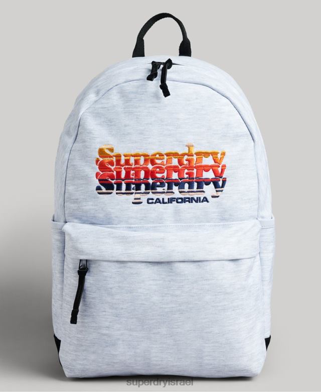 il Superdry נשים תיק גב גרפי של מונטנה אפור בהיר 4LX2Z1596 אביזרים