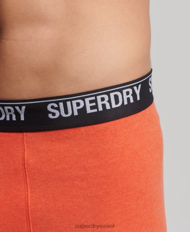 il Superdry גברים מארז משולש בוקסר מכותנה אורגנית רַב 4LX2Z1605 הַלבָּשָׁה