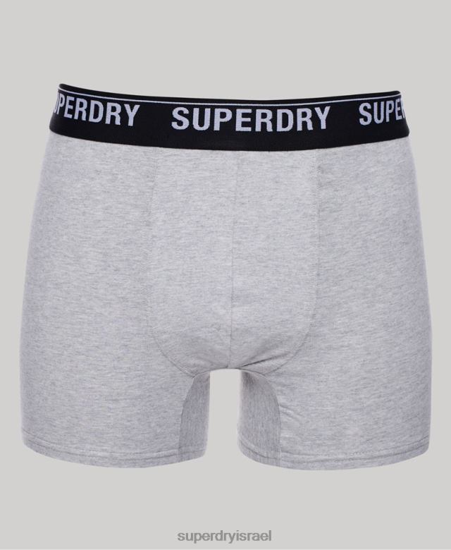 il Superdry גברים מארז משולש בוקסר מכותנה אורגנית רַב 4LX2Z1605 הַלבָּשָׁה