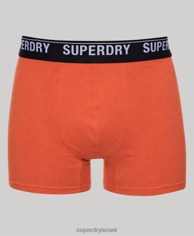 il Superdry גברים מארז משולש בוקסר מכותנה אורגנית רַב 4LX2Z1605 הַלבָּשָׁה