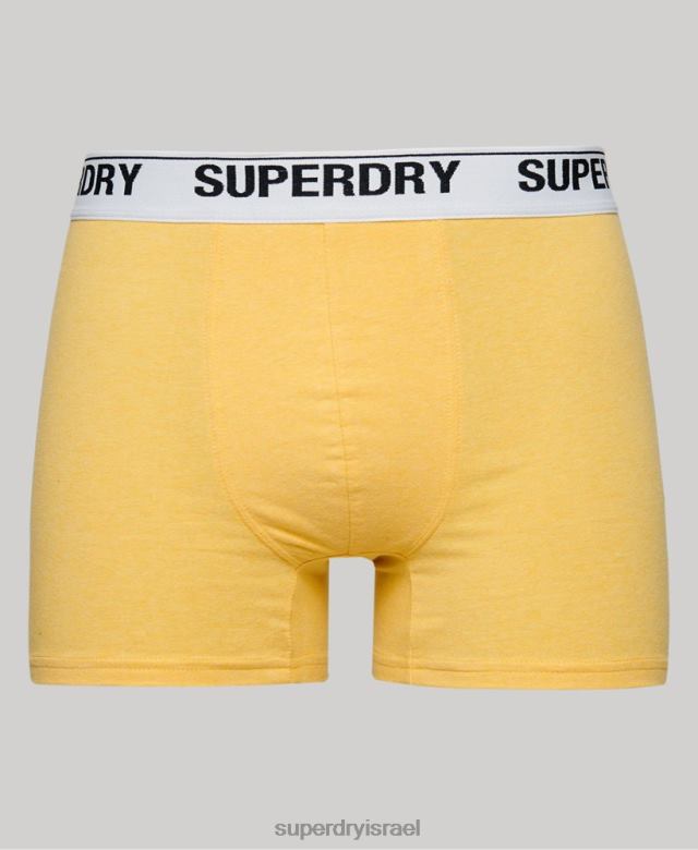 il Superdry גברים מארז משולש בוקסר מכותנה אורגנית תפוז 4LX2Z1618 הַלבָּשָׁה