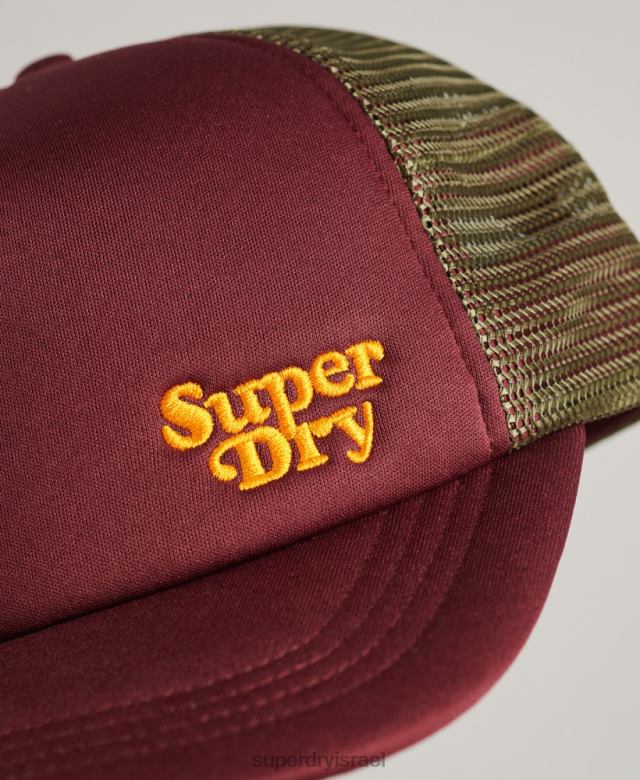 il Superdry גברים כובע מרקר משאית אָדוֹם 4LX2Z1630 אביזרים