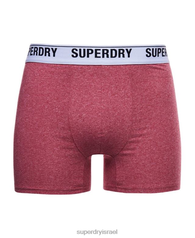 il Superdry גברים אריזה כפולה של בוקסר מכותנה אורגנית תפוז 4LX2Z1638 הַלבָּשָׁה