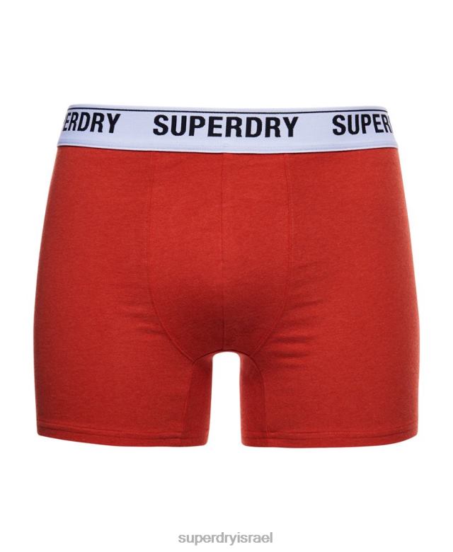 il Superdry גברים אריזה כפולה של בוקסר מכותנה אורגנית תפוז 4LX2Z1638 הַלבָּשָׁה