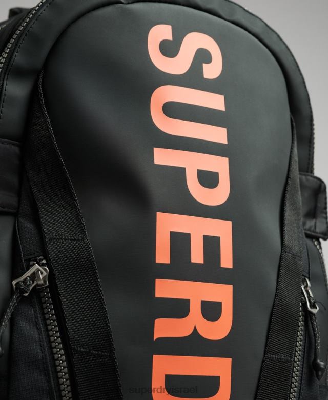 il Superdry גברים תיק גב גרפי ברזנט הרים שָׁחוֹר 4LX2Z1639 אביזרים