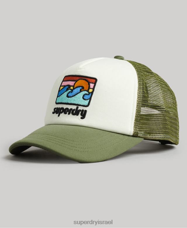 il Superdry גברים כובע משאית וינטג' ירוק 4LX2Z1646 אביזרים