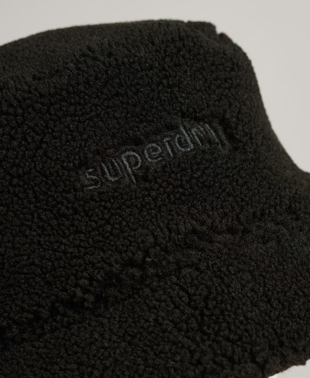 il Superdry גברים כובע דלי צמר שָׁחוֹר 4LX2Z1718 אביזרים