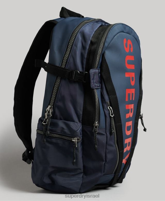 il Superdry גברים תיק גב גרפי ברזנט הרים חיל הים 4LX2Z1728 אביזרים