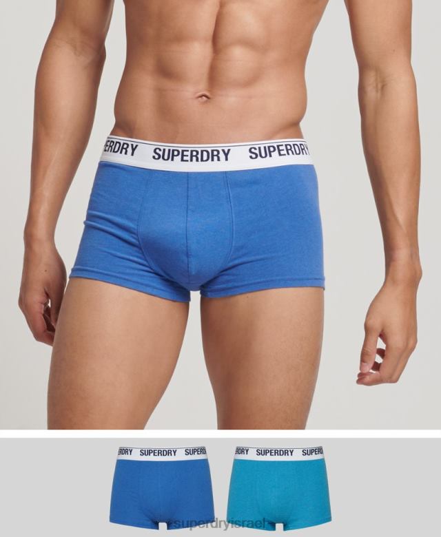 il Superdry גברים תא מטען מכותנה אורגנית רב חבילה כפולה כְּחוֹל 4LX2Z1734 הַלבָּשָׁה