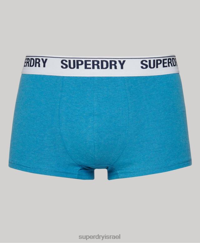 il Superdry גברים תא מטען מכותנה אורגנית רב חבילה כפולה כְּחוֹל 4LX2Z1734 הַלבָּשָׁה