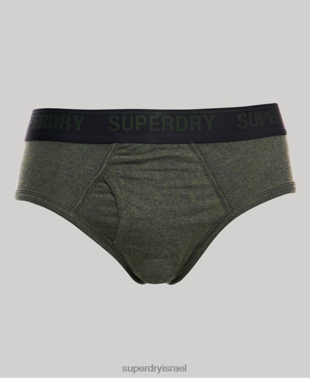 il Superdry גברים מארז משולש קצר מכותנה אורגנית שָׁחוֹר 4LX2Z1741 הַלבָּשָׁה