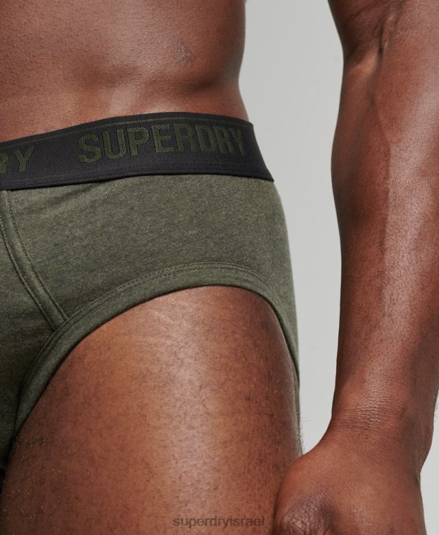 il Superdry גברים מארז משולש קצר מכותנה אורגנית שָׁחוֹר 4LX2Z1741 הַלבָּשָׁה