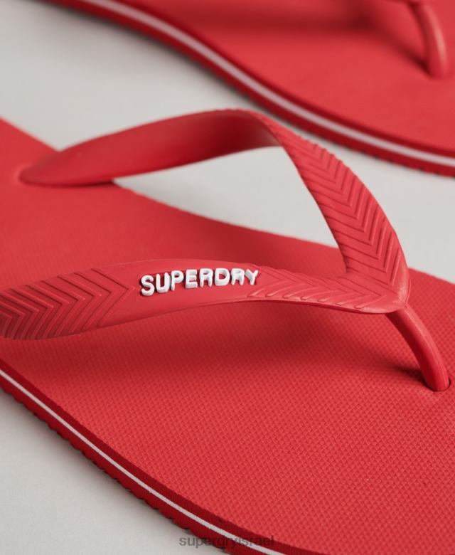 il Superdry גברים כפכפים קלאסיים וינטג' אָדוֹם 4LX2Z1757 נעליים