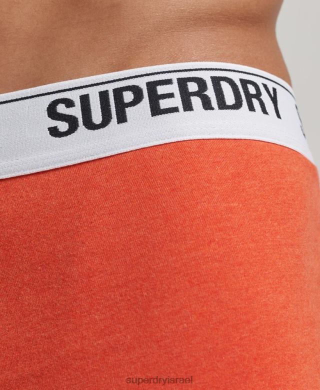 il Superdry גברים מארז משולש מכותנה אורגנית תפוז 4LX2Z1767 הַלבָּשָׁה