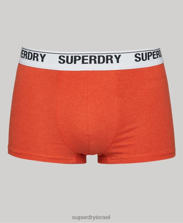 il Superdry גברים מארז משולש מכותנה אורגנית תפוז 4LX2Z1767 הַלבָּשָׁה