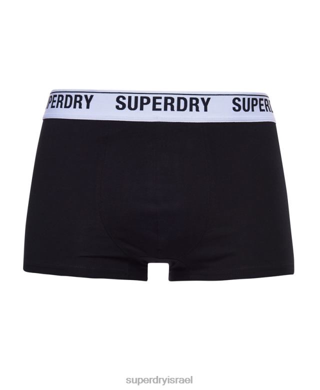 il Superdry גברים מארז משולש מכותנה אורגנית שָׁחוֹר 4LX2Z1768 הַלבָּשָׁה