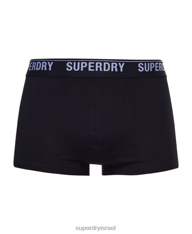 il Superdry גברים מארז משולש מכותנה אורגנית שָׁחוֹר 4LX2Z1768 הַלבָּשָׁה