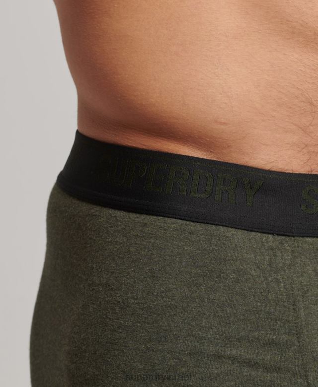 il Superdry גברים מארז משולש מכותנה אורגנית שָׁחוֹר 4LX2Z1786 הַלבָּשָׁה