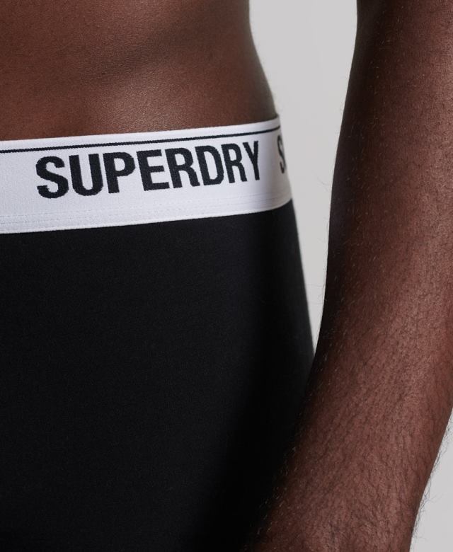 il Superdry גברים מארז משולש מכותנה אורגנית שָׁחוֹר 4LX2Z1787 הַלבָּשָׁה