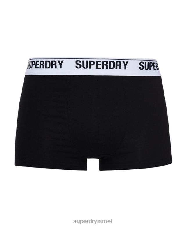 il Superdry גברים מארז משולש מכותנה אורגנית שָׁחוֹר 4LX2Z1787 הַלבָּשָׁה