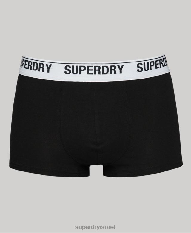 il Superdry גברים מארז משולש מכותנה אורגנית שָׁחוֹר 4LX2Z1788 הַלבָּשָׁה