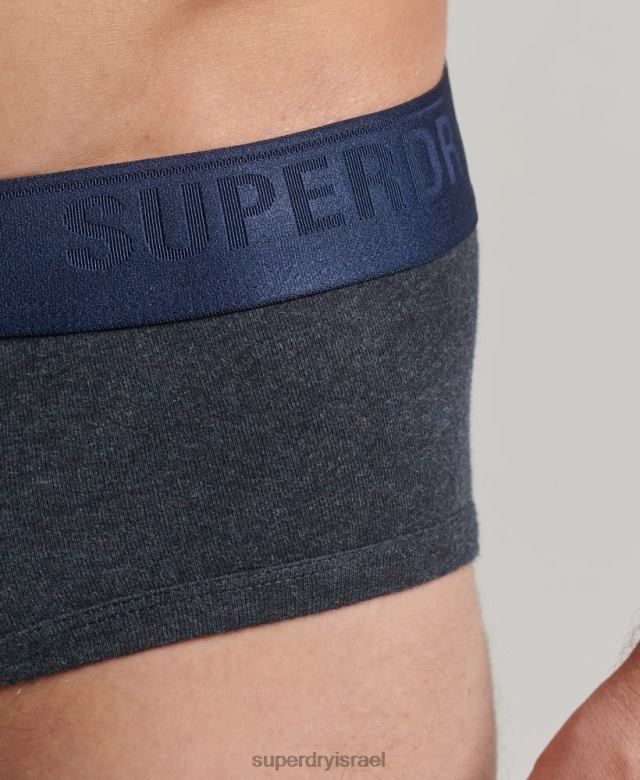 il Superdry גברים מארז משולש קצר מכותנה אורגנית כְּחוֹל 4LX2Z1789 הַלבָּשָׁה