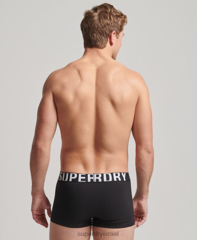 il Superdry גברים אריזה כפולה לתא מטען מכותנה אורגנית שָׁחוֹר 4LX2Z1795 הַלבָּשָׁה