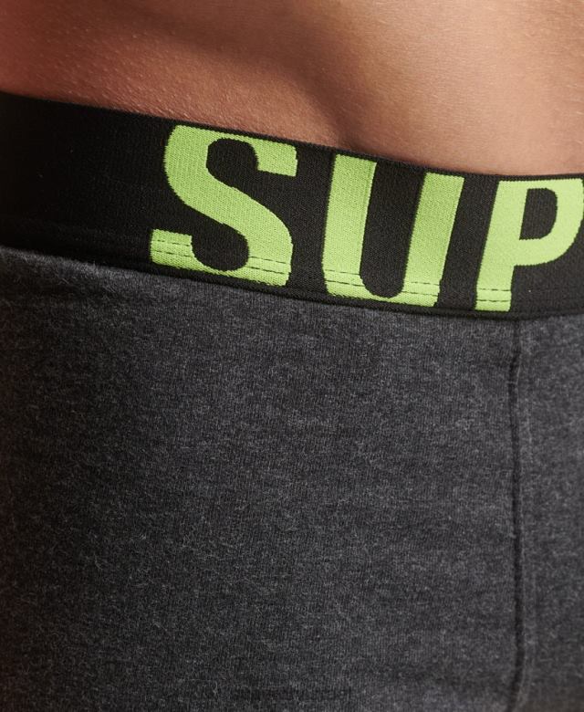 il Superdry גברים אריזה כפולה לתא מטען מכותנה אורגנית אפור 4LX2Z1796 הַלבָּשָׁה