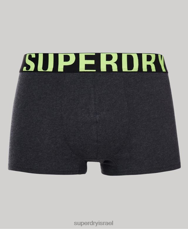 il Superdry גברים אריזה כפולה לתא מטען מכותנה אורגנית אפור 4LX2Z1796 הַלבָּשָׁה